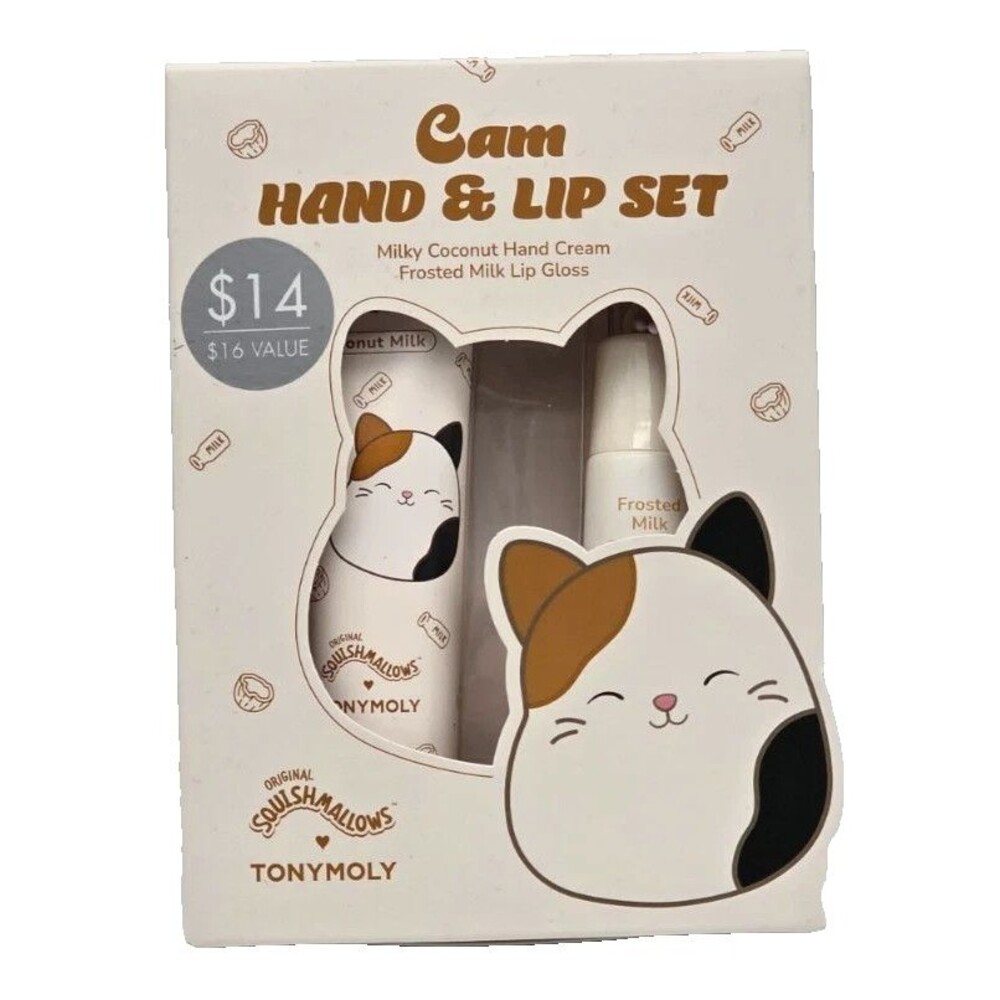 MT1 TONYMOLY Original Squishmallow CAM 2 PC Hand Cream & Lip Gloss Set